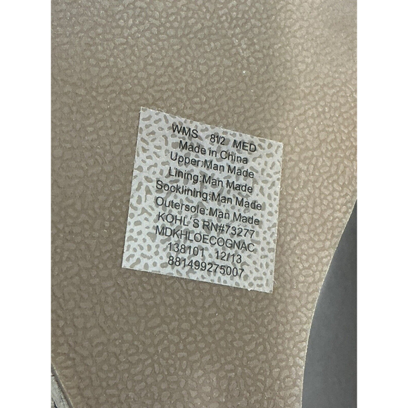 Womans Mudd Brown Slip On Perforated Faux Leather Cork Wedge Sandal 8.5 M - Picture 8 of 9